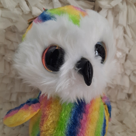 Lumo Stars Stripe the Owl NWT Rainbow Glitter Feet - Picture 2 of 9